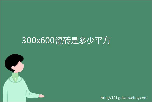 300x600瓷砖是多少平方